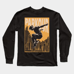 Parkour Freerunner Retro Themed Gift Long Sleeve T-Shirt